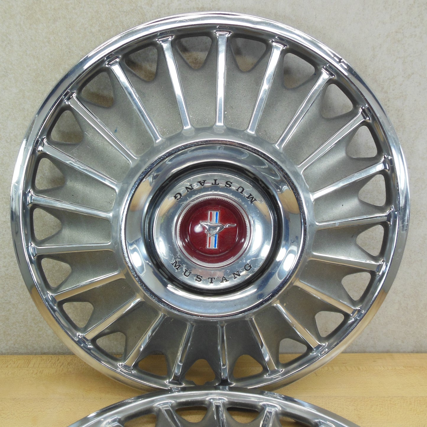 Ford Mustang Pair Circa 1967 Hubcaps Wheel Cover C7ZA-1137 14" 1960's