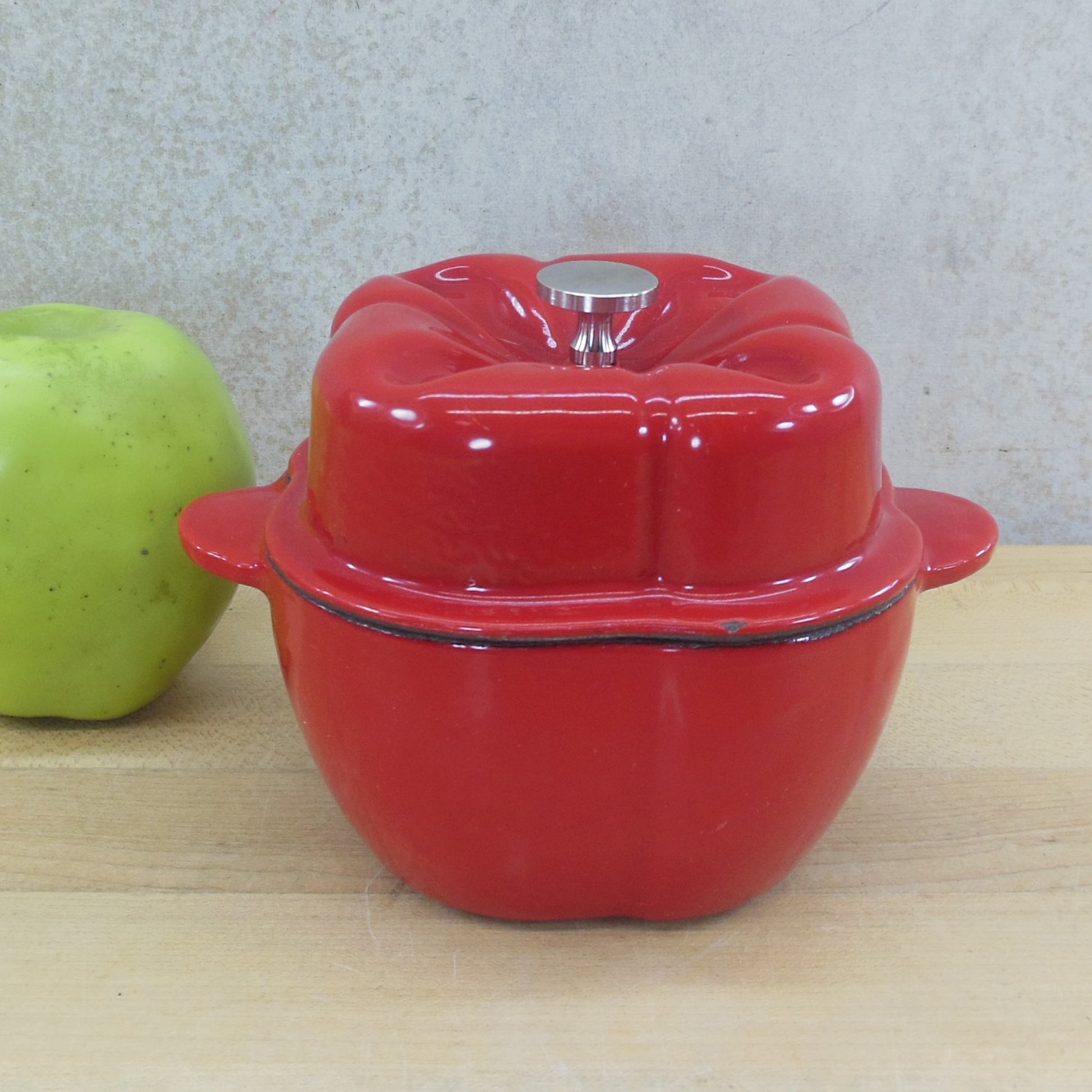 Unbranded Red Bell Pepper Cast Iron Mini Petite Cocotte