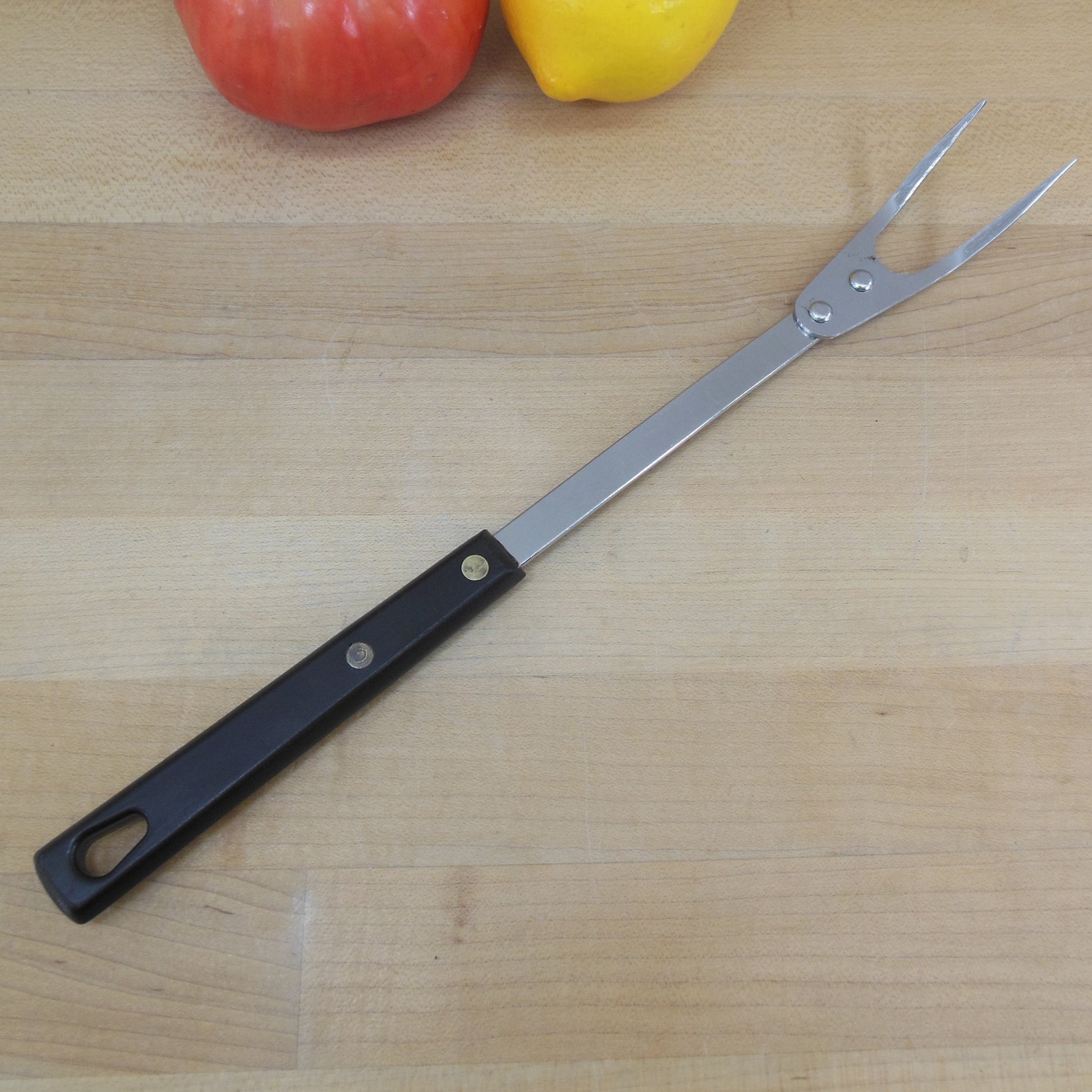 Royal Brand USA Sharpcutter Stainless Kitchen Fork - Black vintage