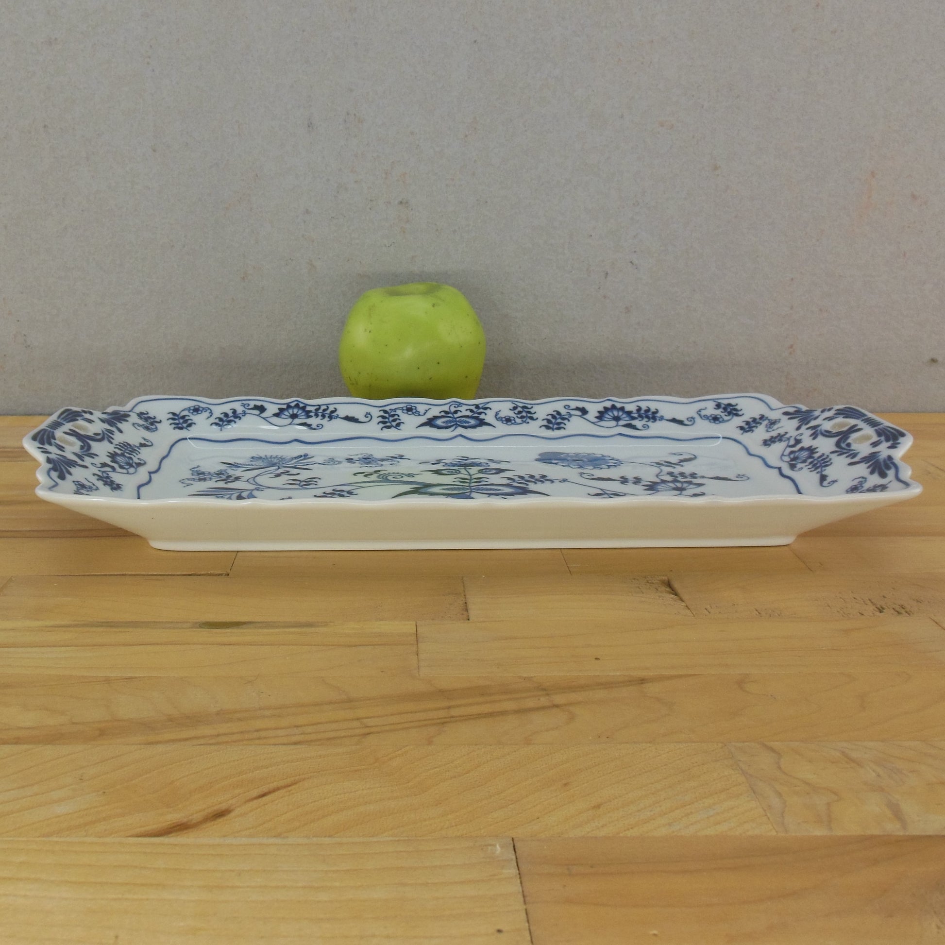 Blue Danube Japan Blue Onion Rectangular Sandwich Serving Tray 7x14 Vintage