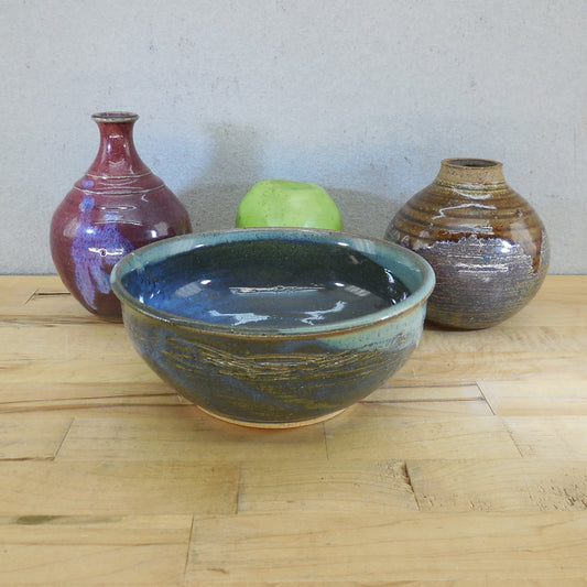 Signed 3 Lot Studio Pottery Vases Bowl Ruth DMG MTB Les