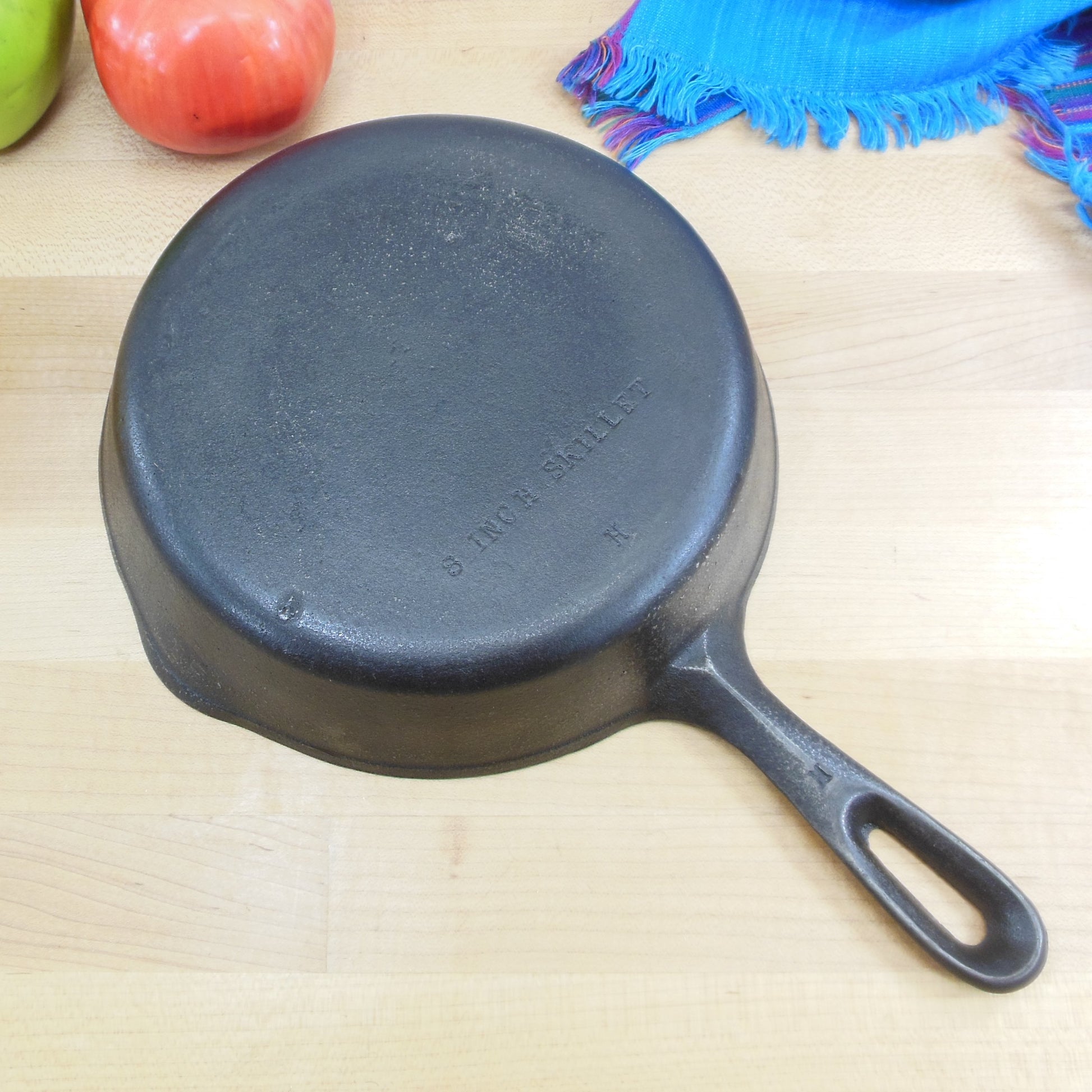 Wagner Ware Unmarked #5 Cast Iron Skillet 8" Restored Used
