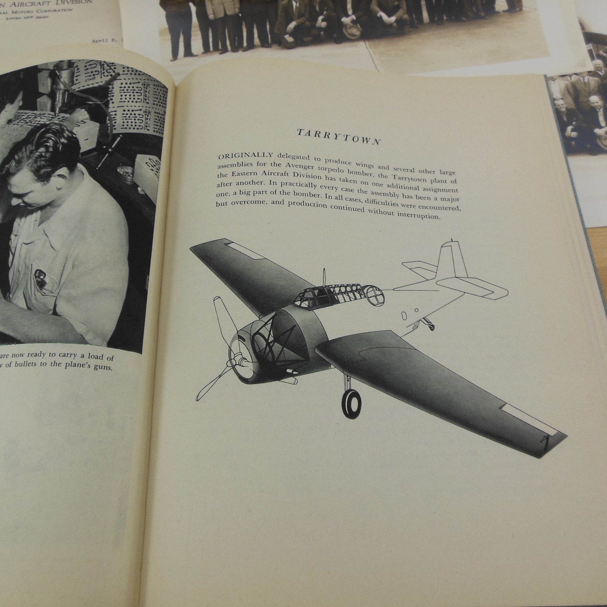 GM WWII 1944 History of Eastern Aircraft Division Book & Photos Union Letters 1945 Military