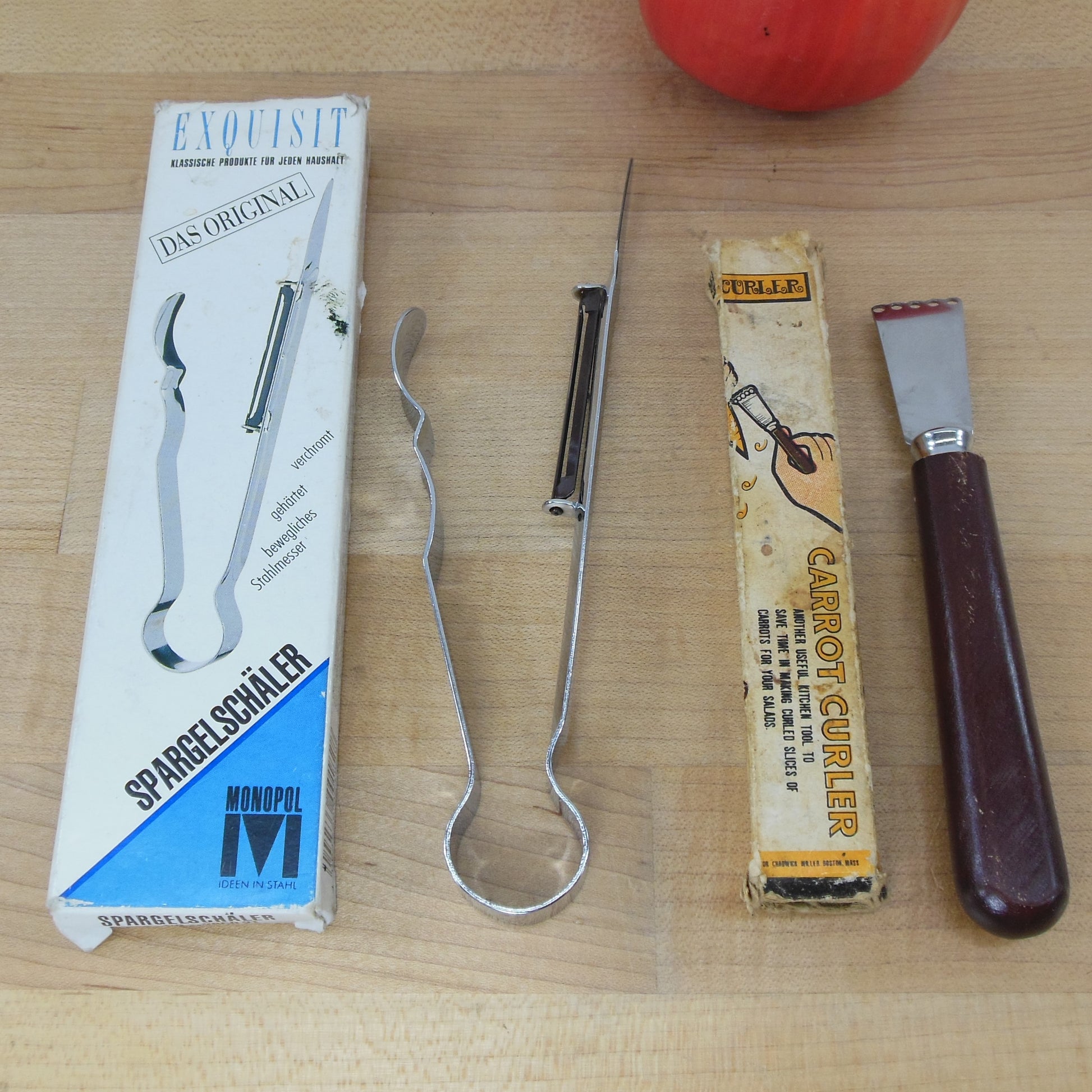 Monopol German Asparagus Peeler Knife & Japan Carrot Curler