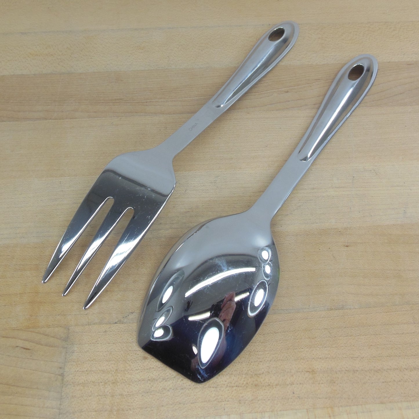 All-Clad Stainless Cook Serve Tools Solid Spoon & Serving Fork