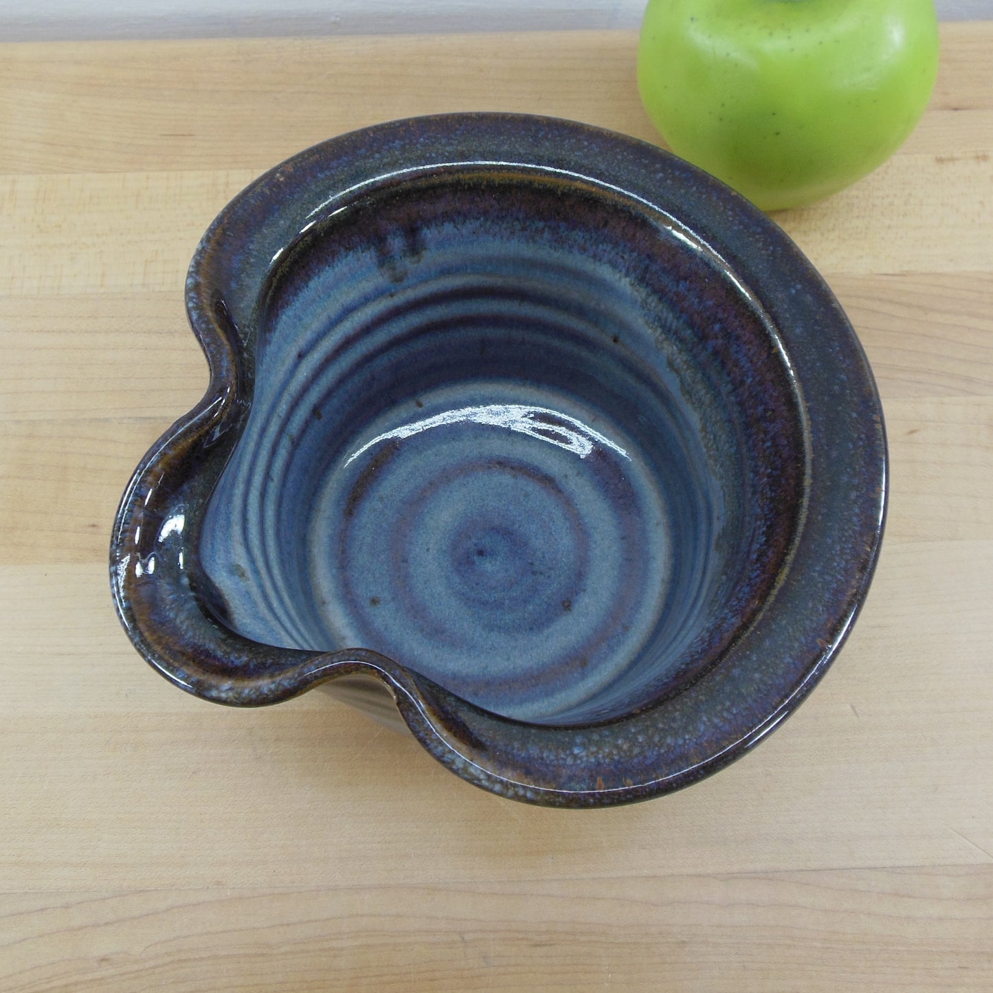 Alewine Pottery 2015 Blue Gray Mini Mixer Bowl Signed
