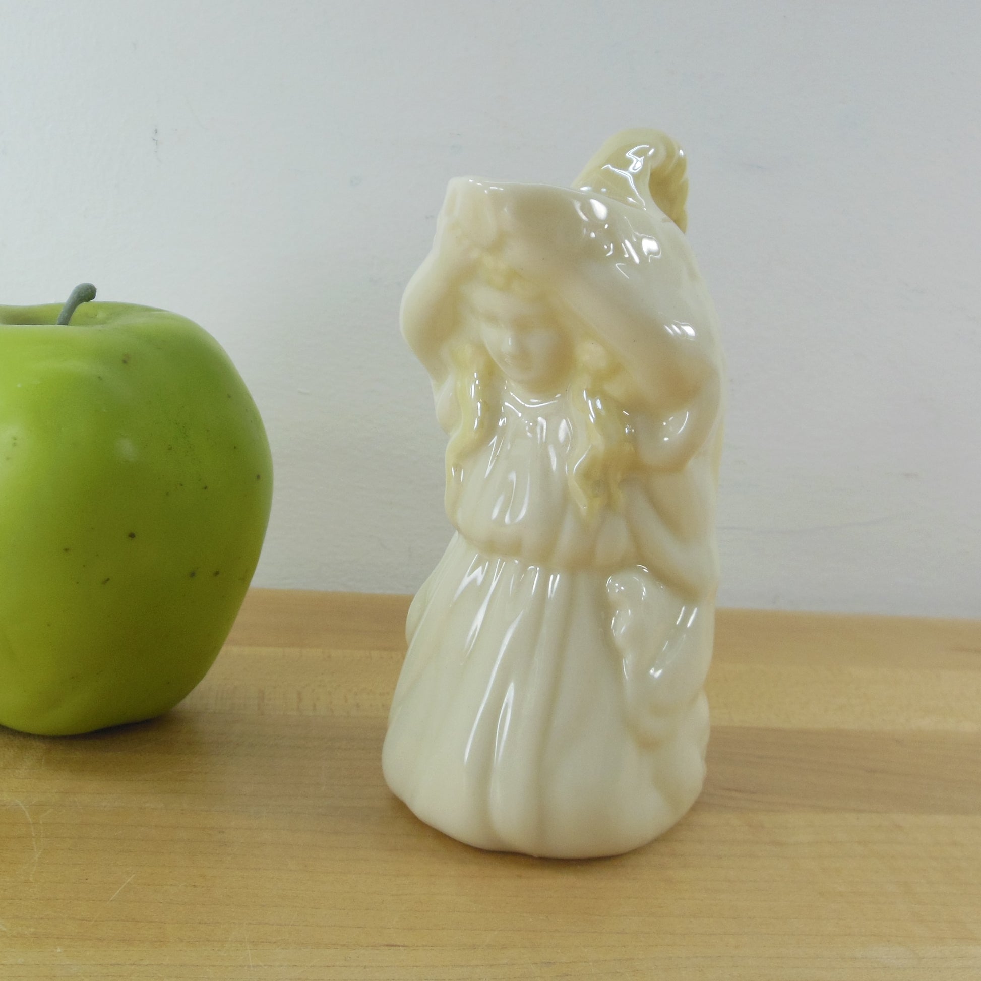 Belleek Ireland Porcelain Small Pitcher Creamer Figural Woman Girl Blonde