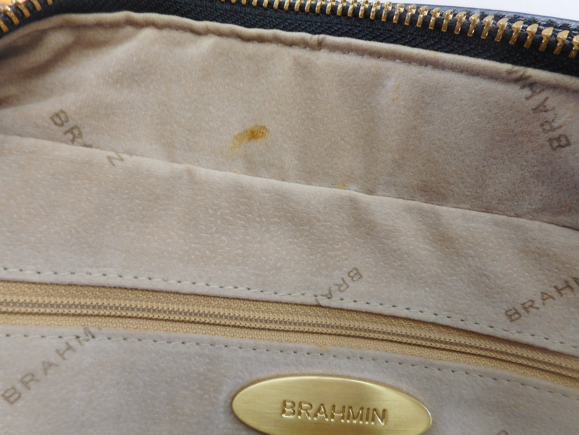 Brahmin Alligator Black Leather Satchel Handbag Shoulder Bag - Used Once EUC stain