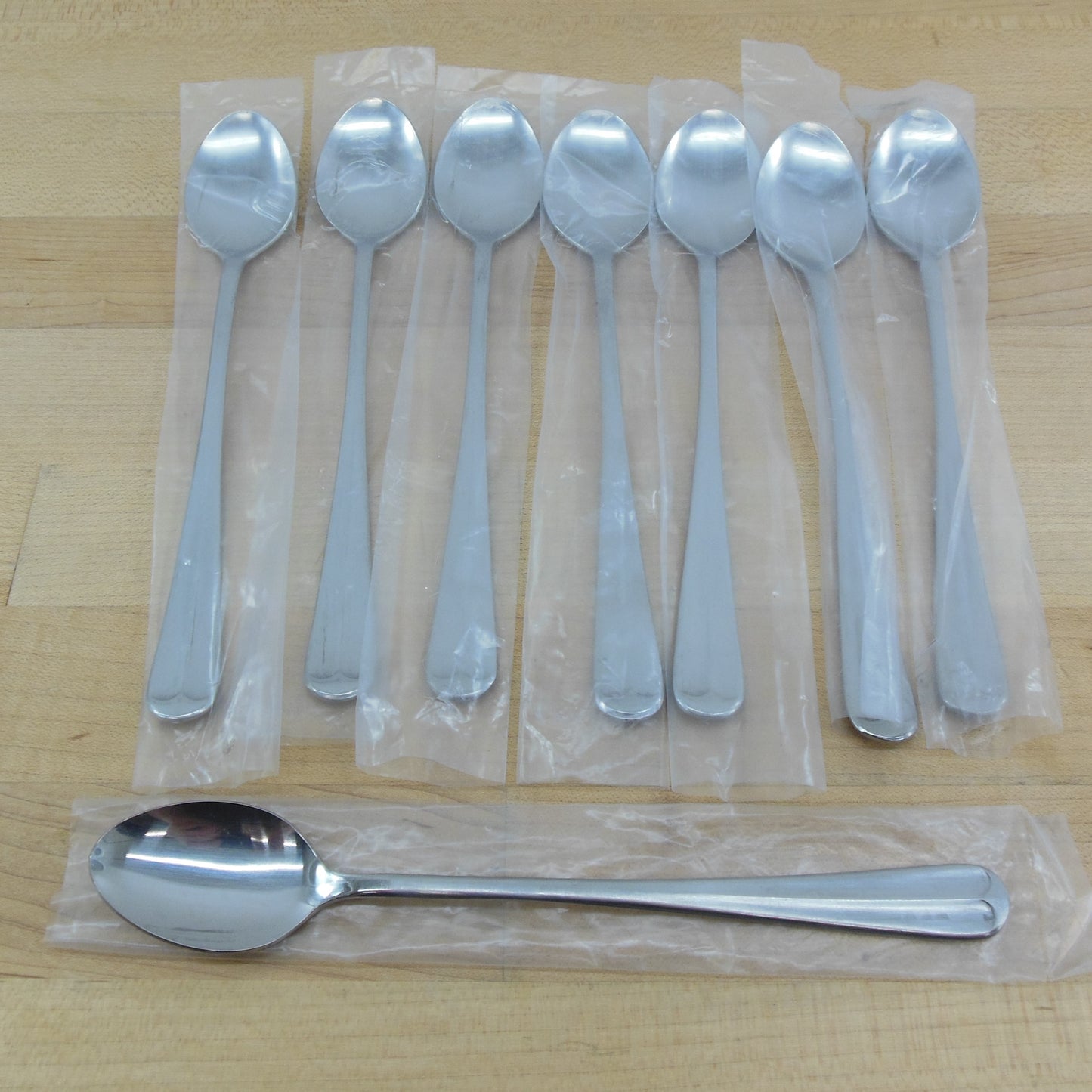 Barclay Geneve Korea Oyster Bay Stainless Flatware NOS - 8 Set Iced Tea Spoons
