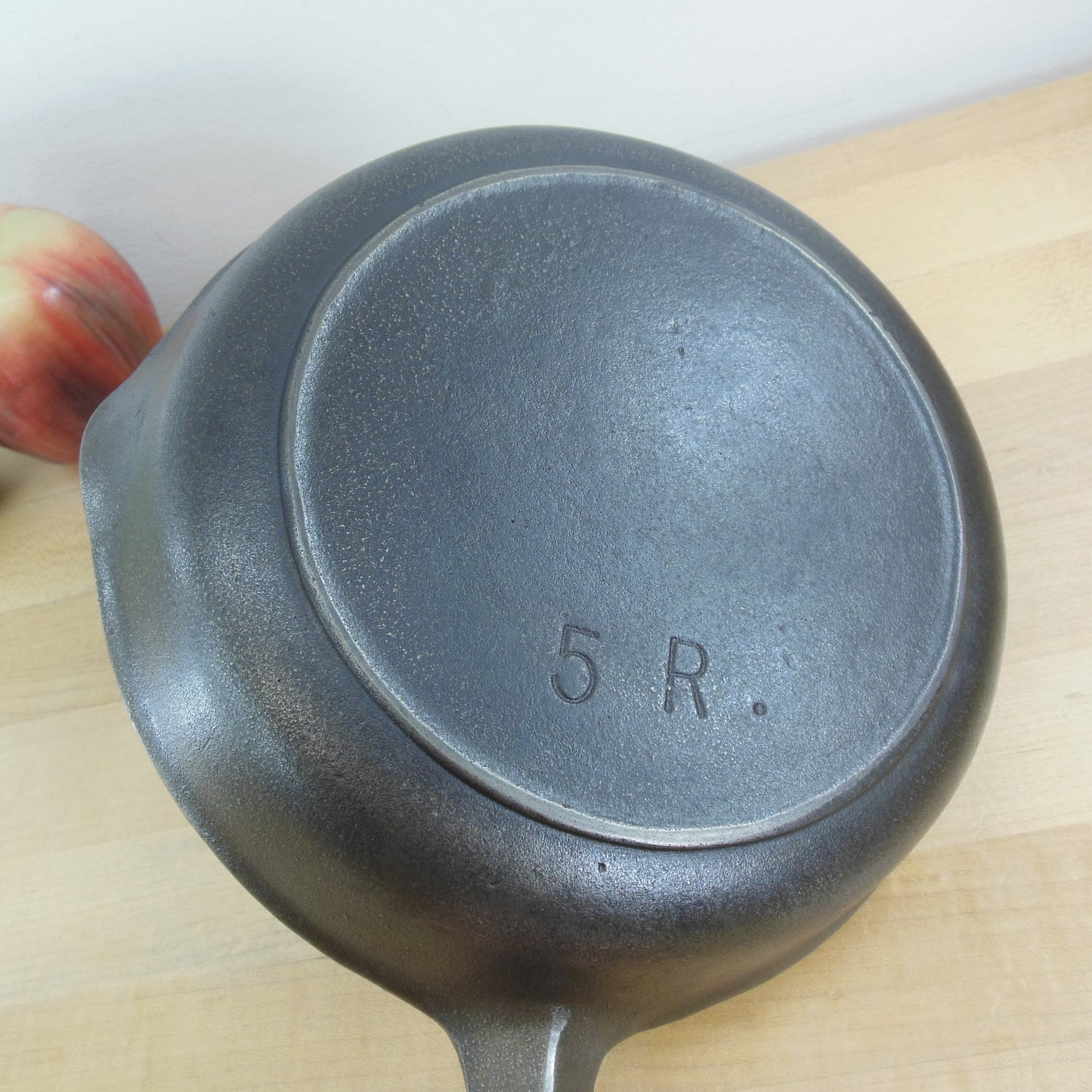 BSR Birmingham Stove & Range #5 R Cast Iron Skillet Fry Pan Red Mountain Heat Ring