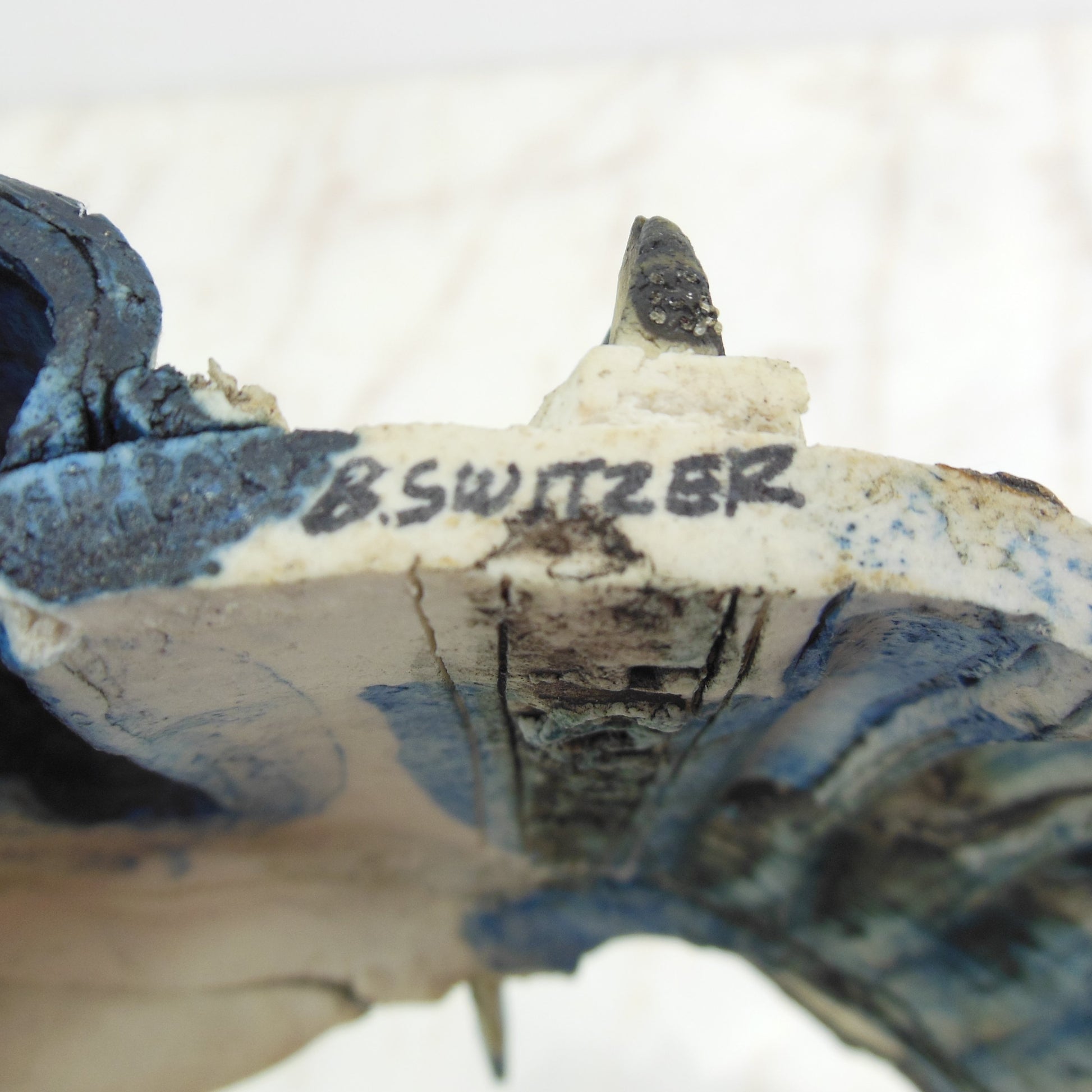 B. Switzer Signed Ceramic Pottery Art Sculpture mark