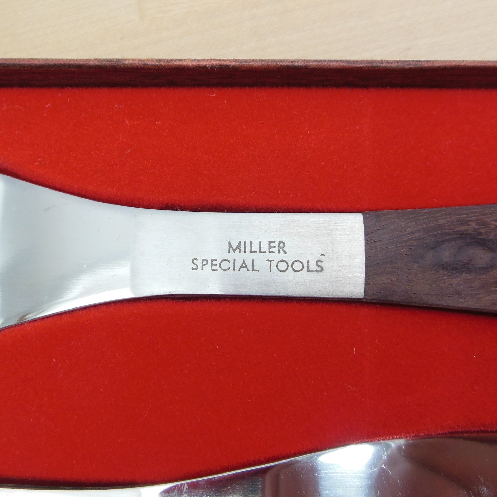 Burnco Miller Special Tool Promotional Salad Servers & Cheese Pizza Cutter Stainless Steel Rosewood