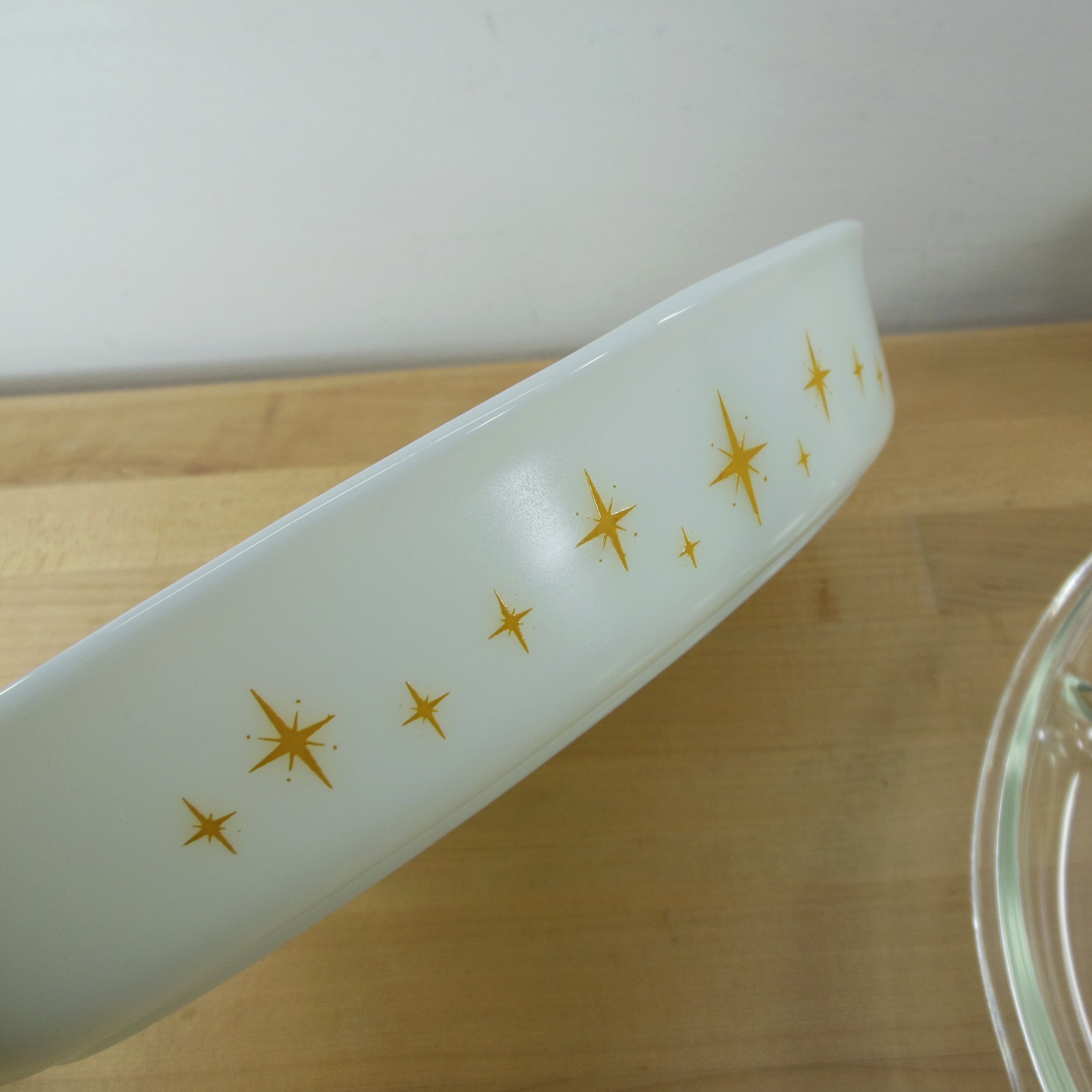 Pyrex Glass USA 1959 Constellation Divided Casserole Dish Starburst ...