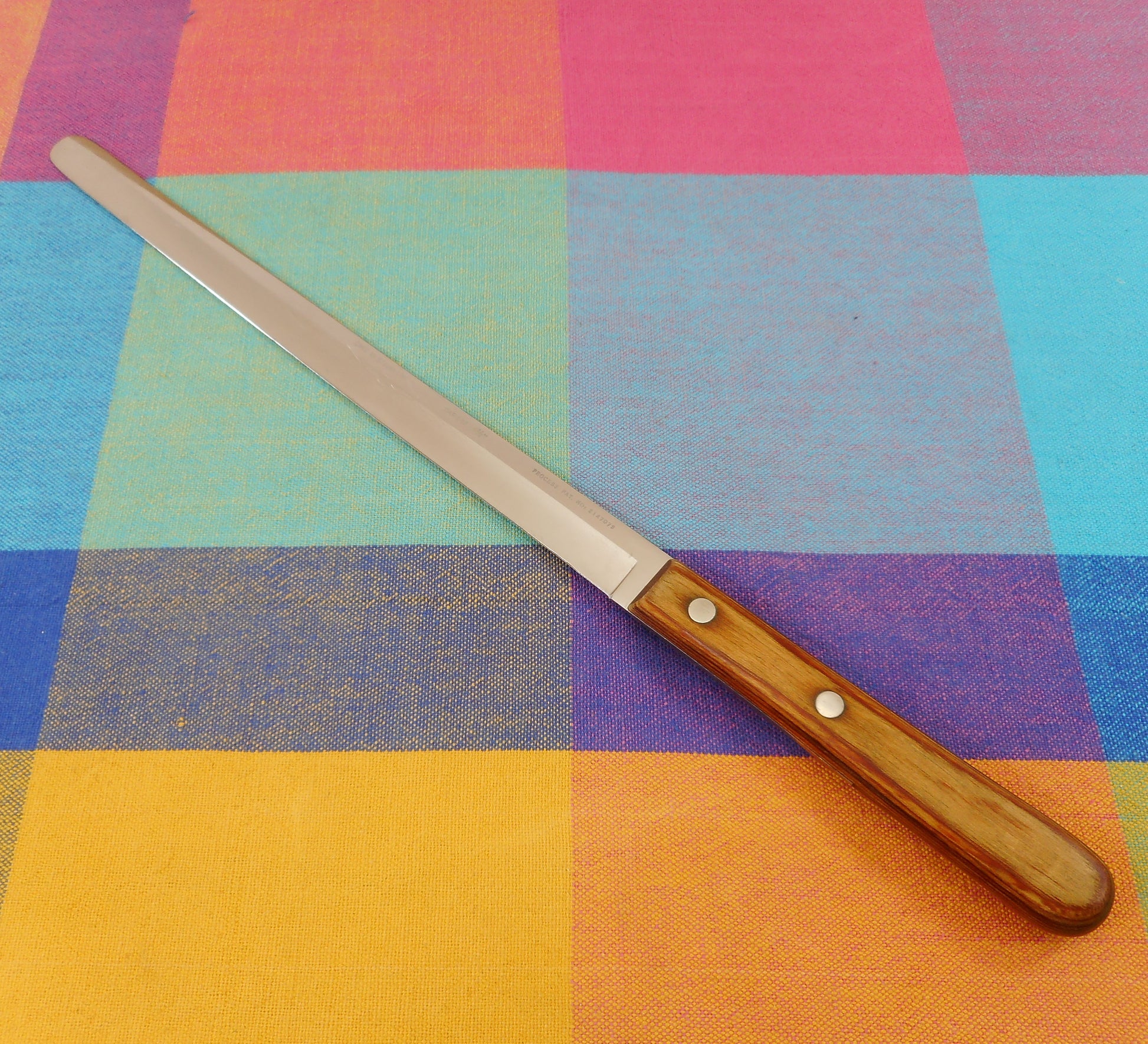 Case XX USA Vintage Kitchen Knives - Stainless Bread Slicing CAP 242 - 9-1/2" Wood Handle