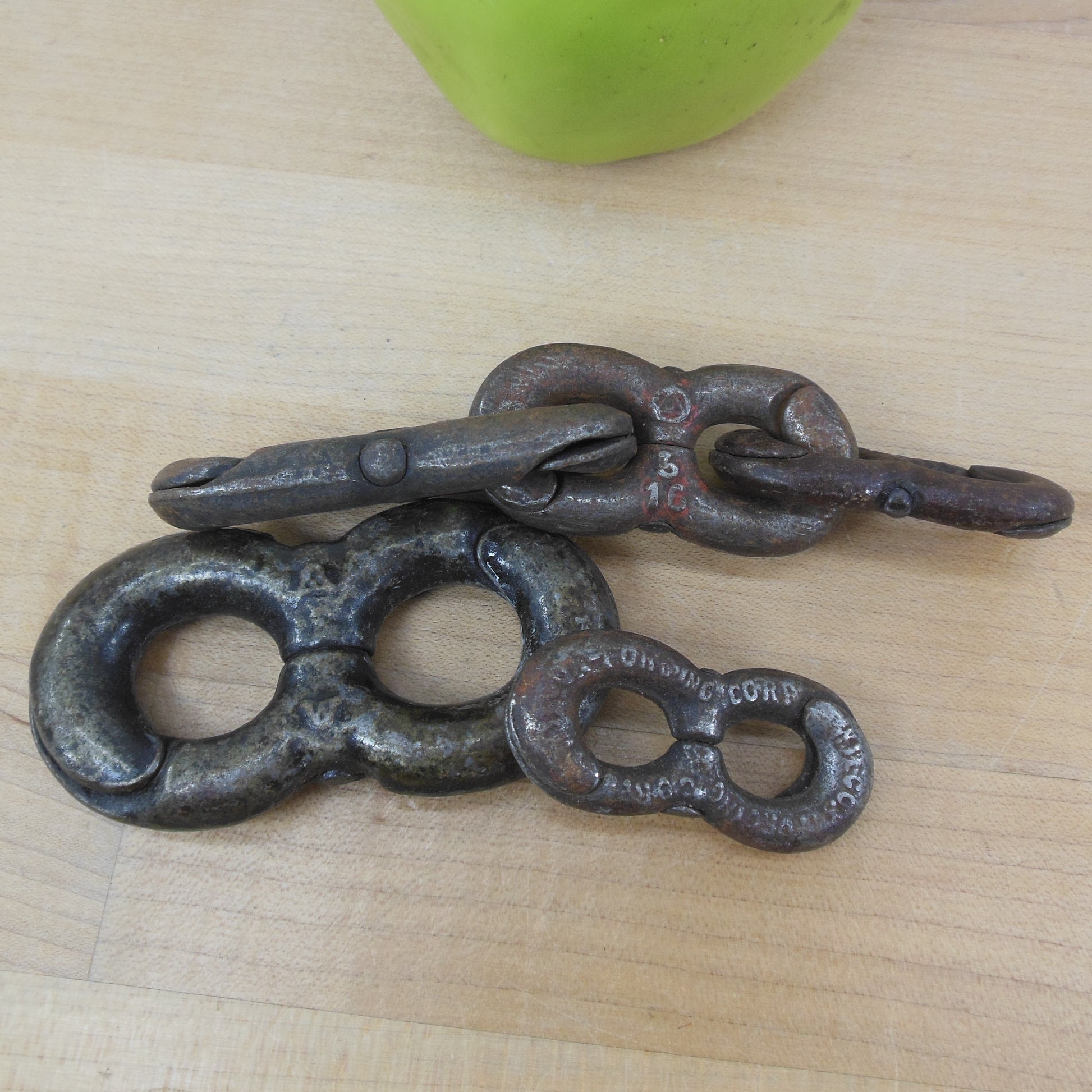 Lot 5 Vintage Chain Link Couplers Repair 1/2" 3/8" 5/16" 1/4" Used
