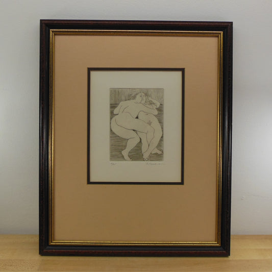 R. Chamberlain Signed Print 14/25 Edition Nude Couple Lovers