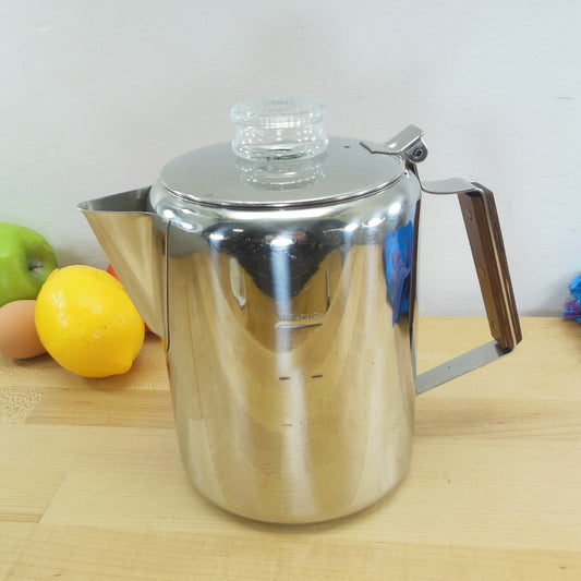 Unbranded 9 Cup Stainless Steel Percolator Coffee Pot Stove Top Camping