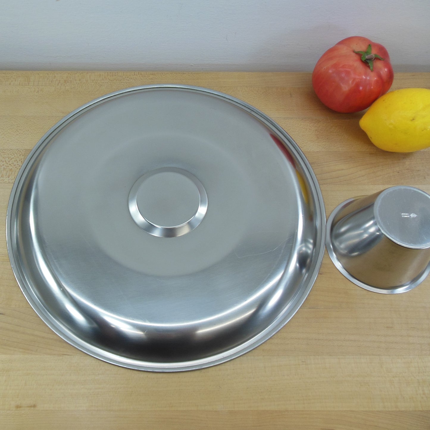 STAKO Sweden Stainless Chip Dip Appetizer Shrimp Platter Bowl MCM