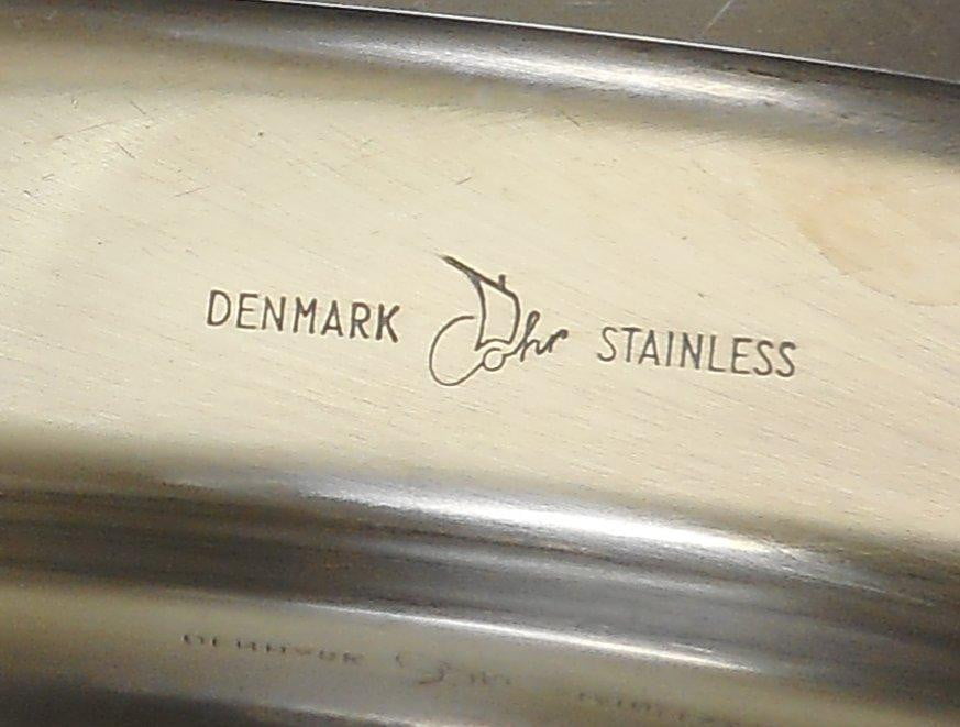 Cohr Denmark Stainless Steel Lidded Oval Covered Casserole Serving Dish Sail Logo