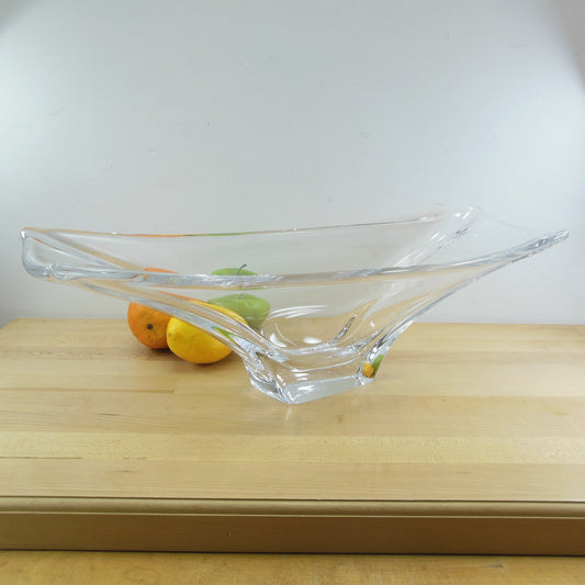 Cofrac Art Verrier France Lead Crystal Glass Centerpiece Console Bowl