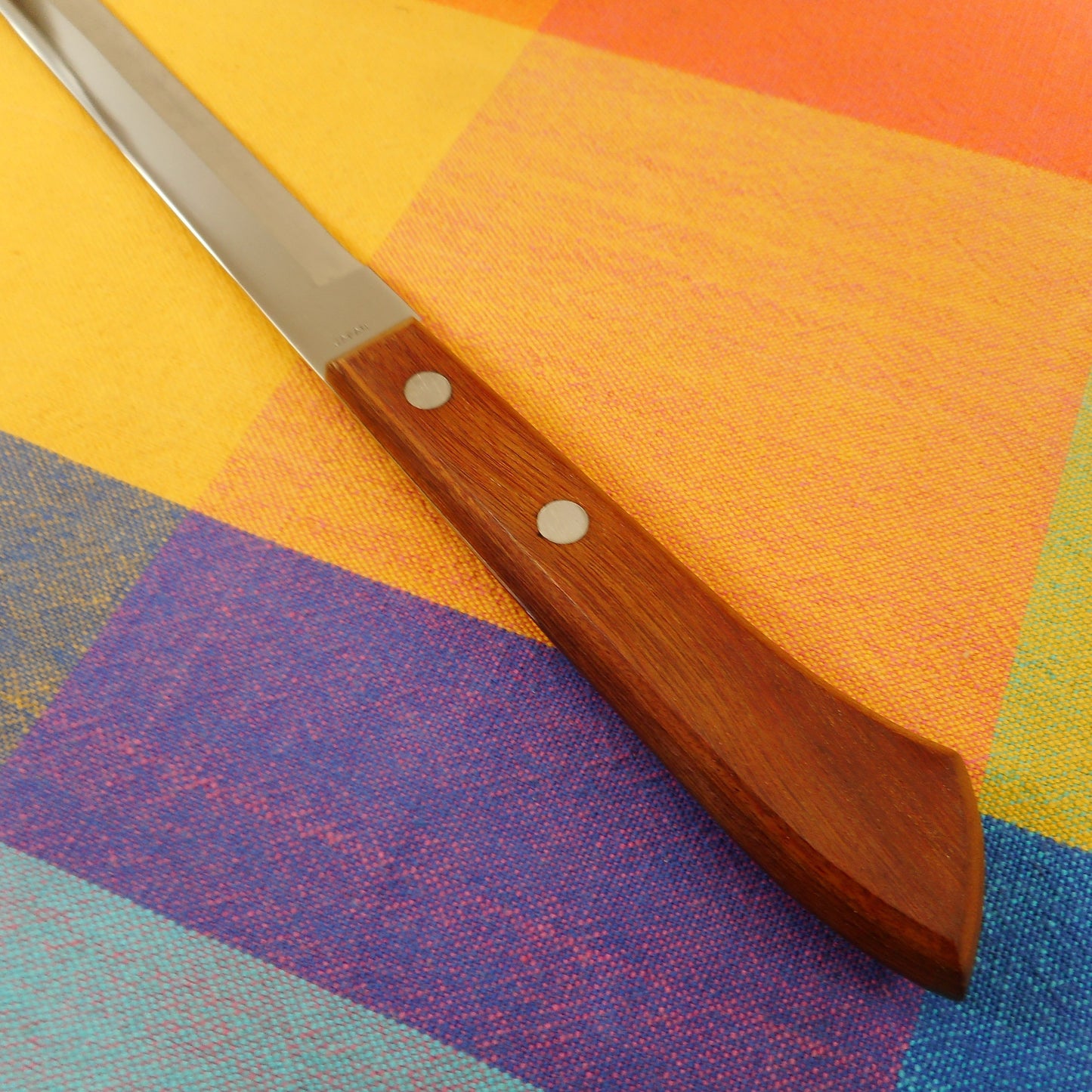 Color Craft Japan Kitchen Knives - 9" Stainless Steel Slicing Wood Handle - Finest In Craftmanship Blunt Tip