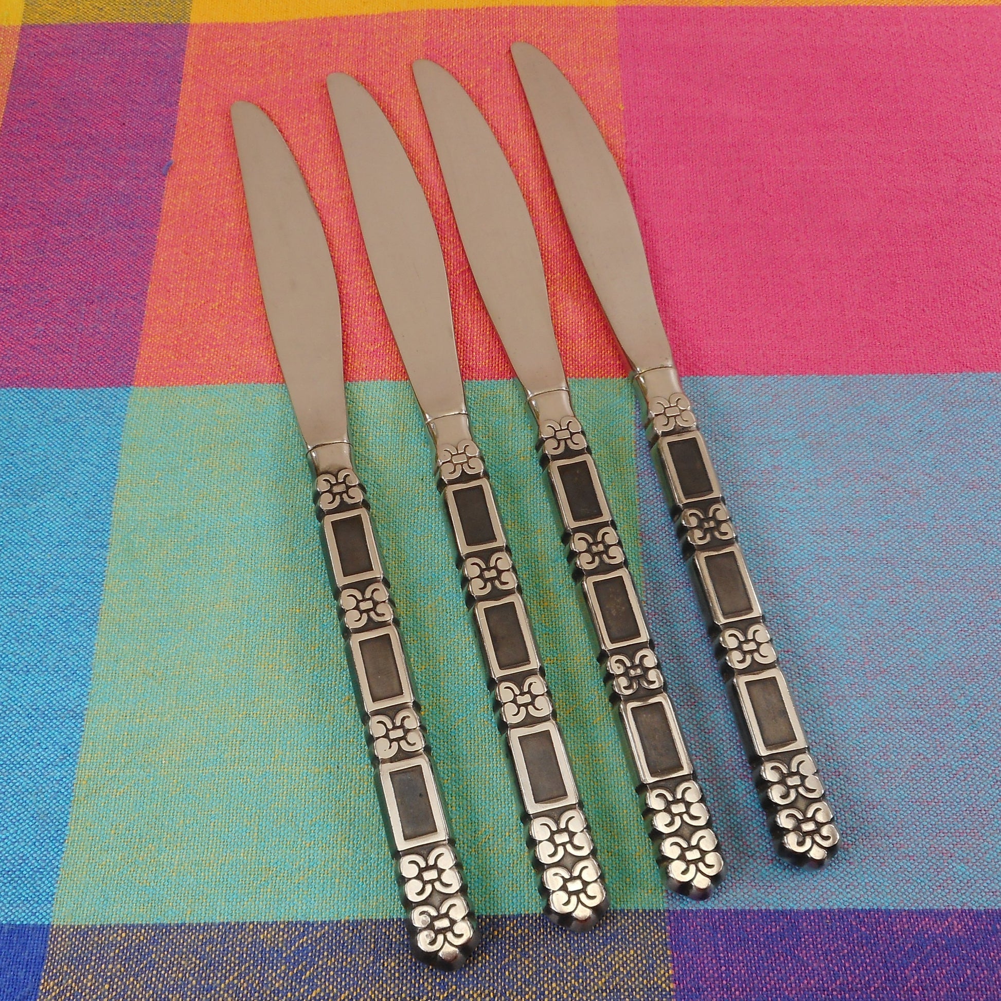 Oneida Community Stainless Flatware Madrid Black - 4 Knives