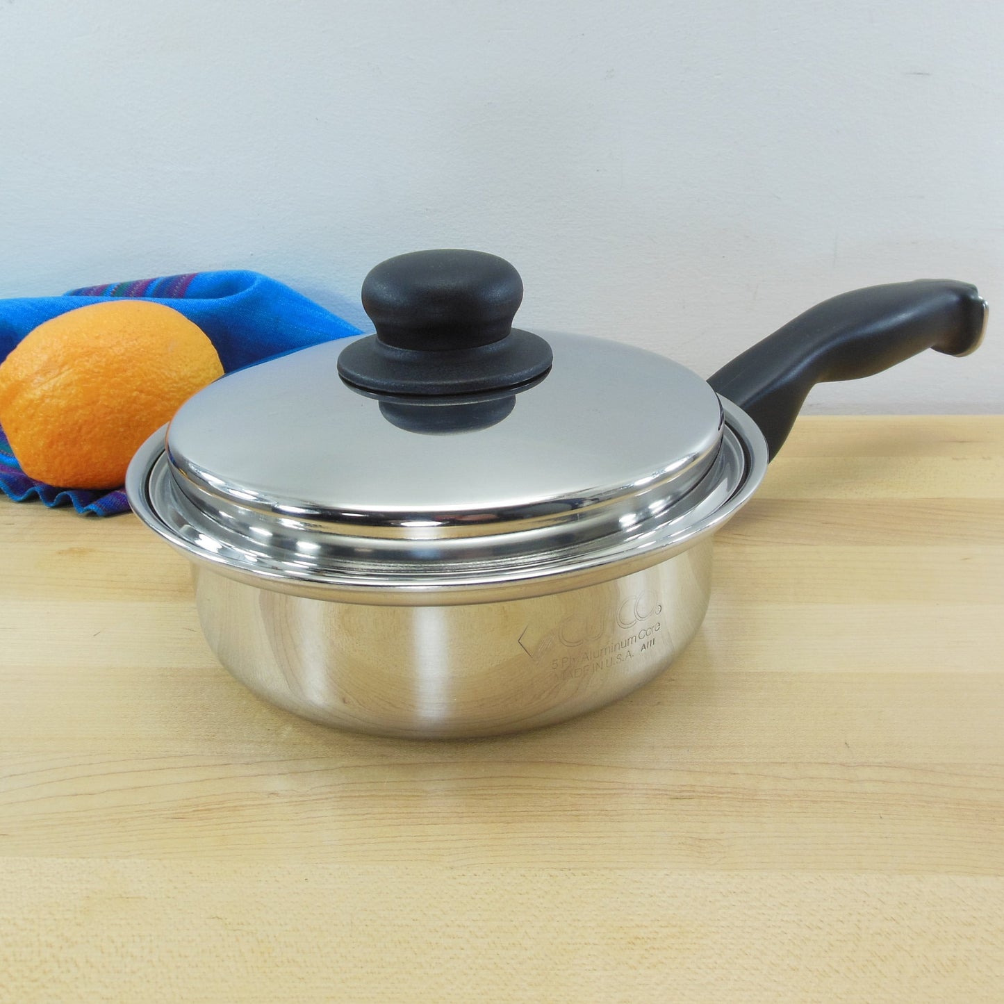 Cutco USA 1 Quart Saucepan & Lid 5 Ply Stainless Steel