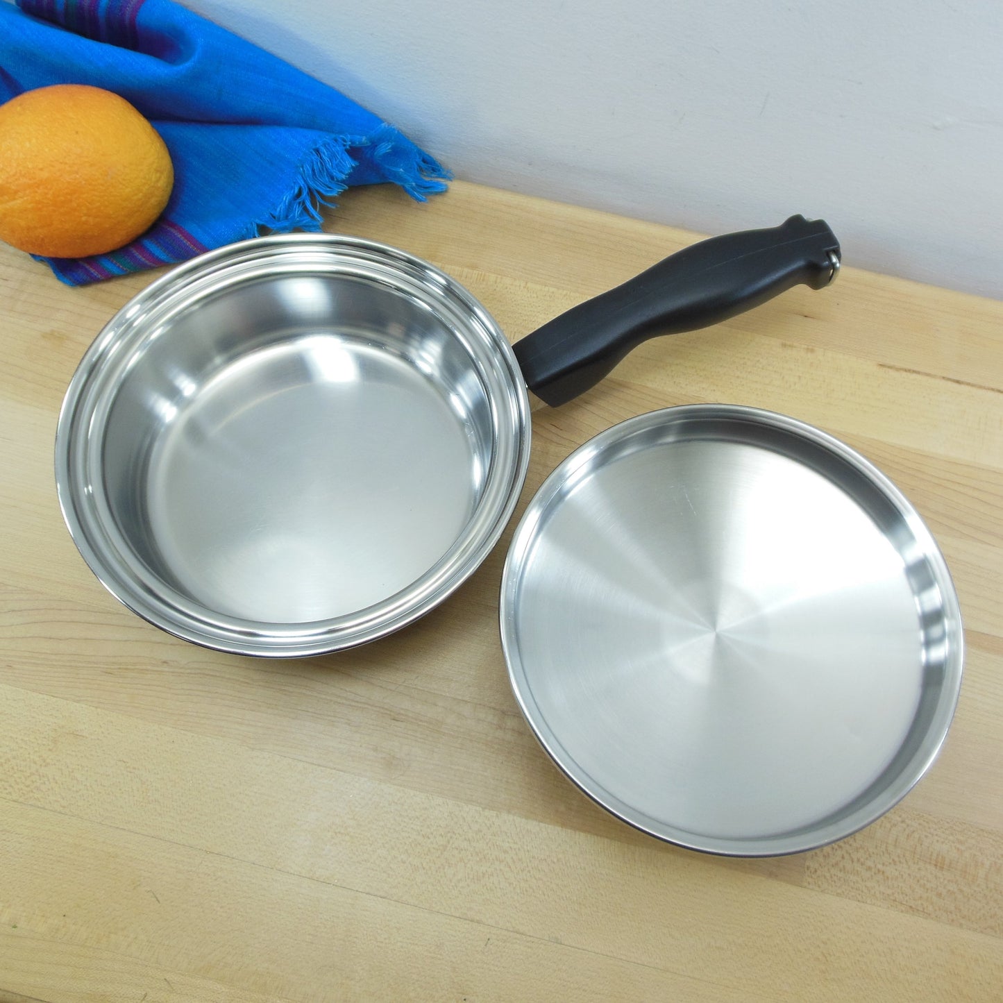 Cutco USA 1 Quart Saucepan & Lid 5 Ply Stainless Steel Used