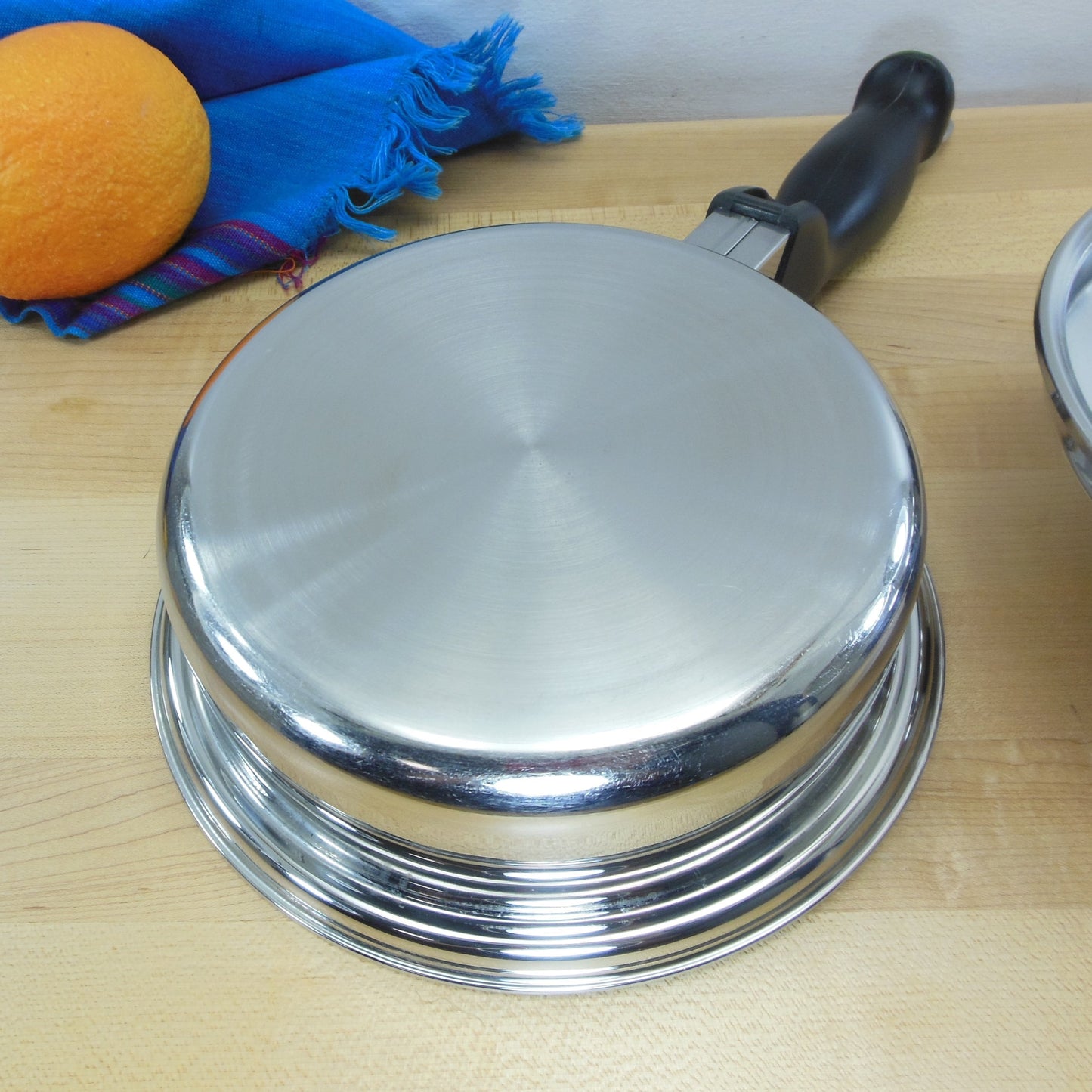 Cutco USA 1 Quart Saucepan & Lid 5 Ply Stainless Steel Cleaned