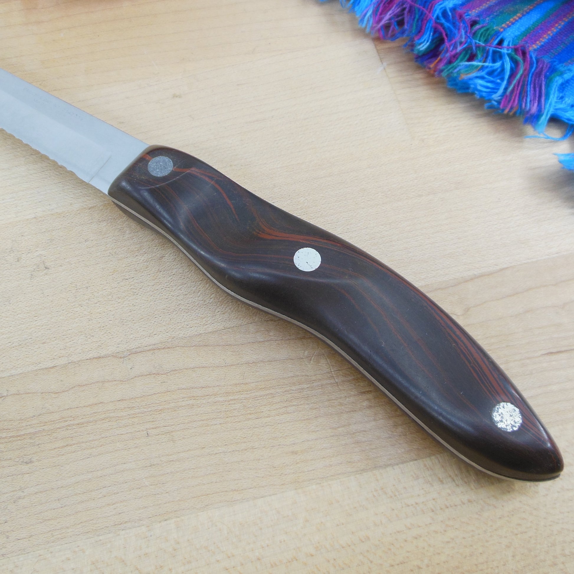 CUTCO NO.25 French Chef Knife Swirl Wood Handle 9” Blade Made in