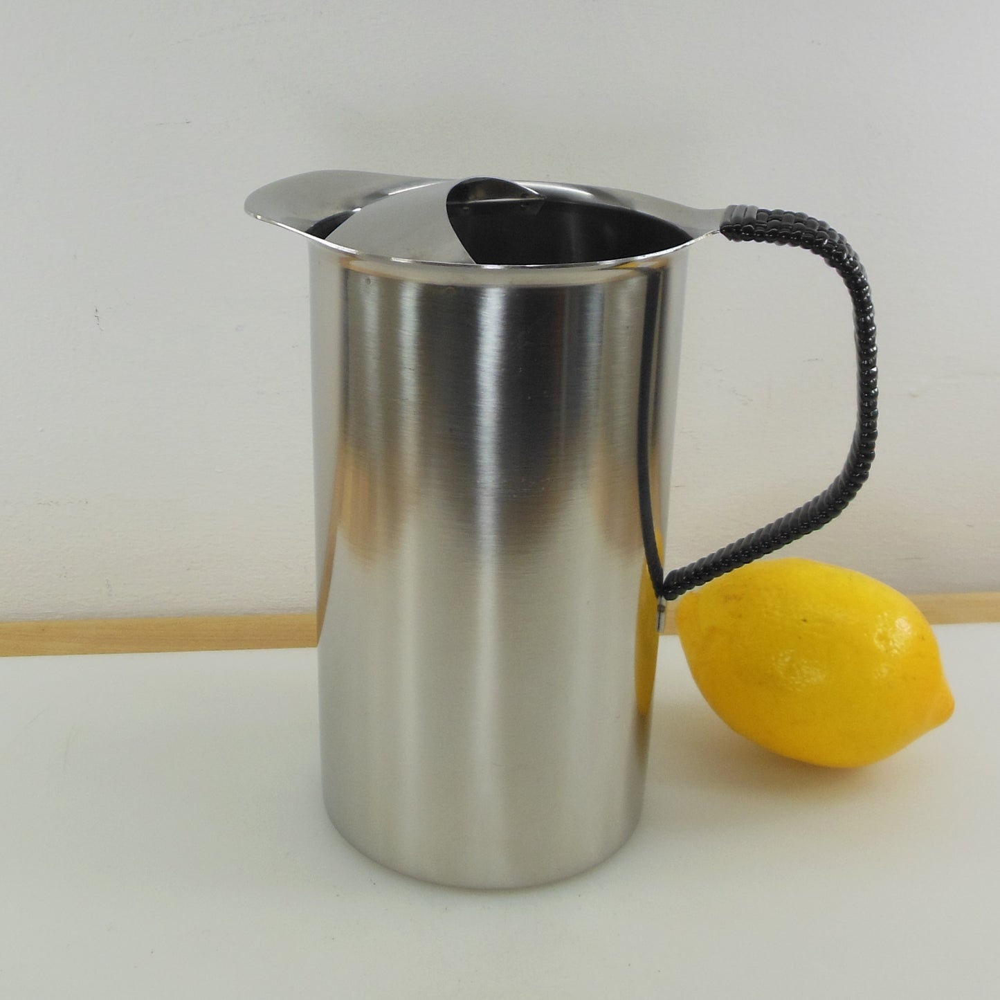 Unbranded Denmark MCM 18-8 Stainless Steel Cocktail Drink Pitcher Faux Raffia