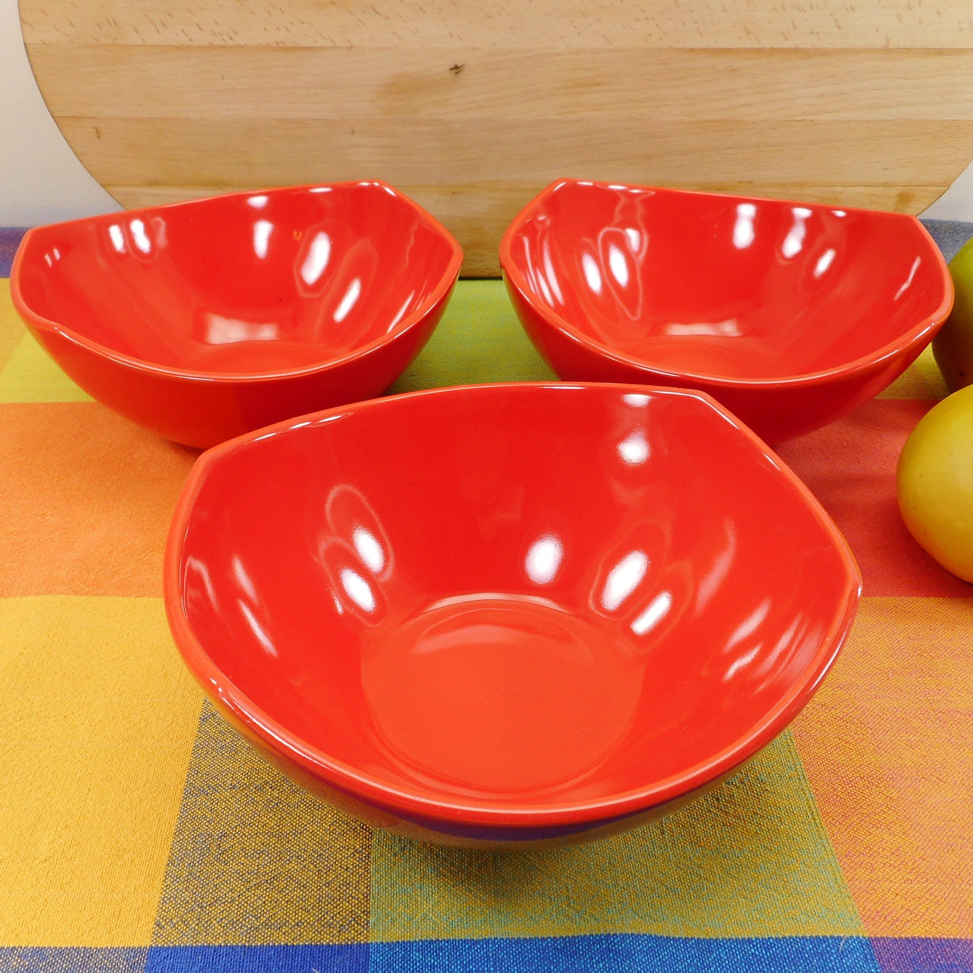 Dansk Classic Fjord Chili Red - 3 Set Cereal All Purpose Bowls