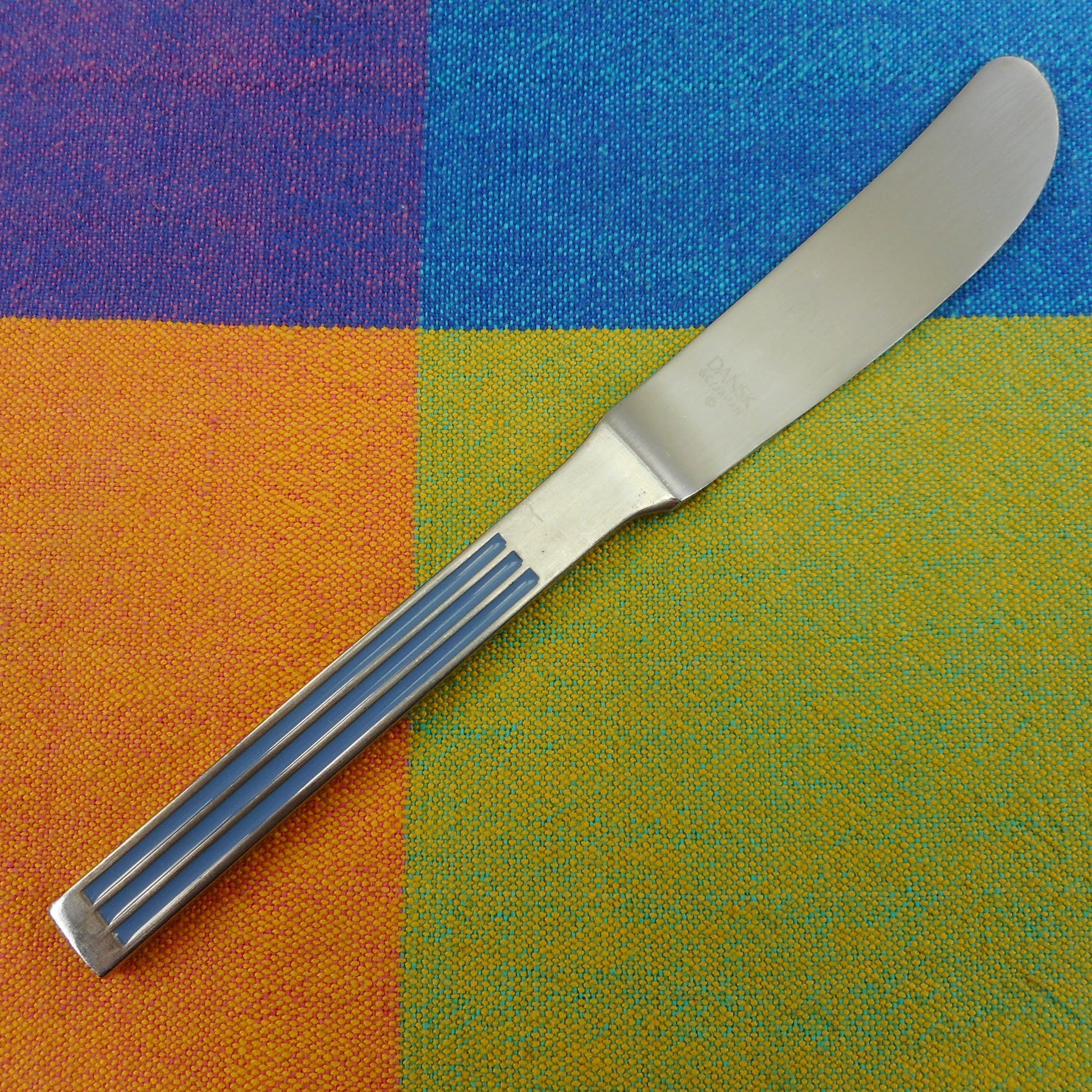 Dansk Japan Thebe Blue Stainless Flatware - Butter Knife 7"