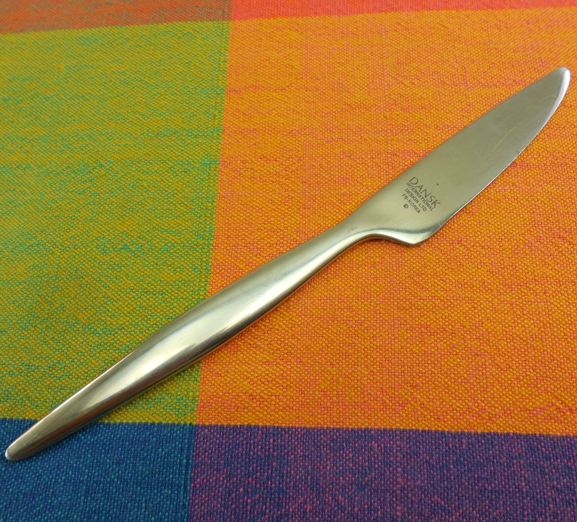 Dansk Thorn Korea Stainless Flatware - Butter Spreader Knife Vintage Used