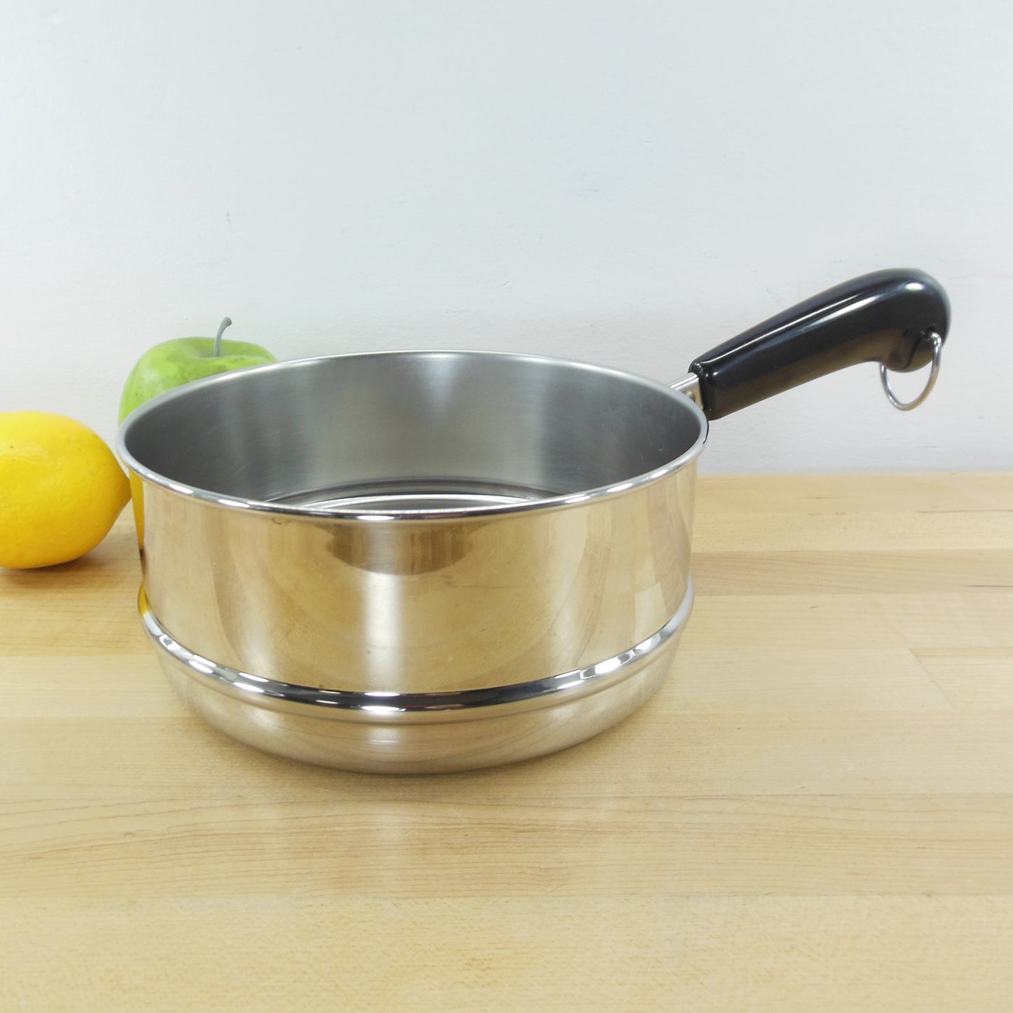  Revere Ware Stainless Steel 3 Qt. Saucepan with Lid and Double  Boiler and Steamer Inserts: Home & Kitchen