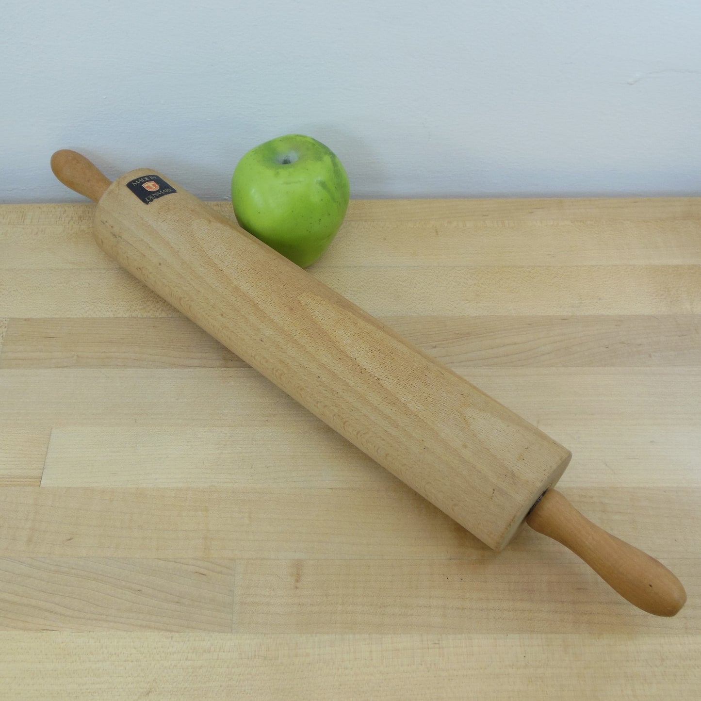 Denmark Wood Baker's Rolling Pin Original Label