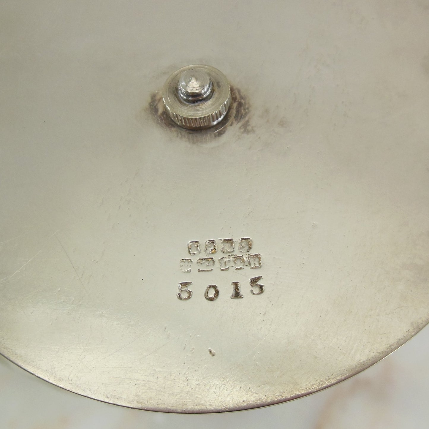 Deykin & Harrison England Silver Plate Thistle Cut Glass Biscuit Jar Maker mark Hallmark
