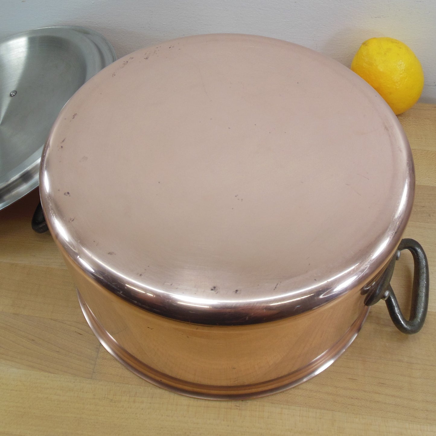 Unbranded Mauviel France Copper Stainless 6 Quart Cocotte Stew Pot Iron Handles