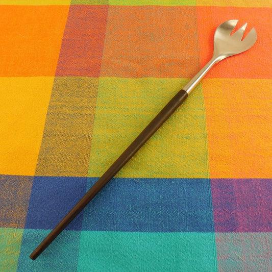 Vintage Danish Rosewoood/Teak Stainless Salad Server Fork