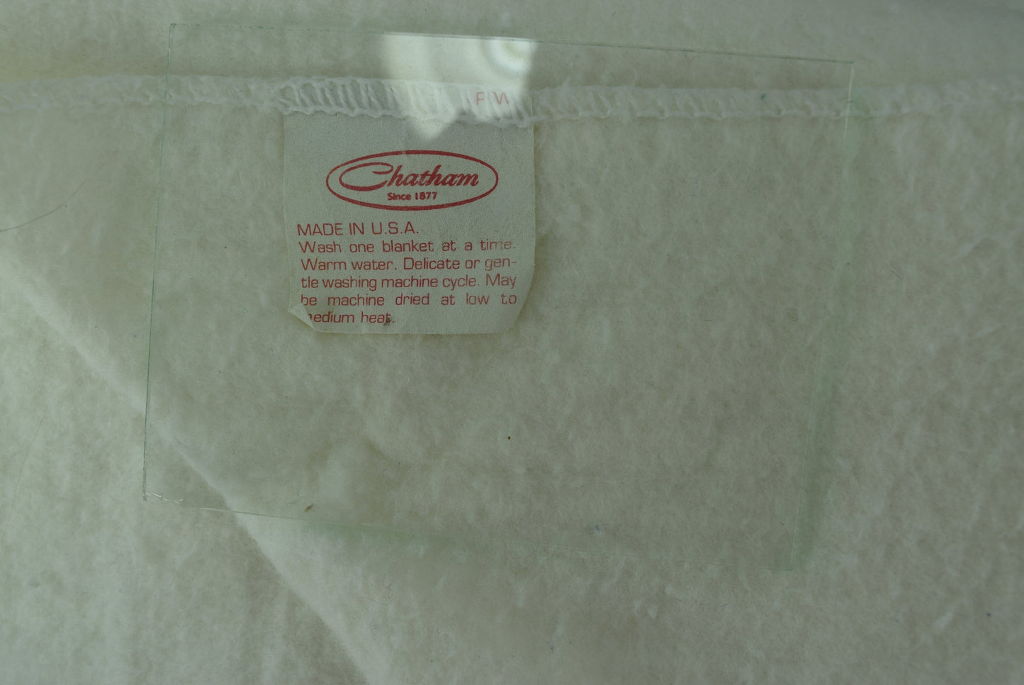 Chatham Sheet Blanket White Poly Blend 107" X 90" King USA