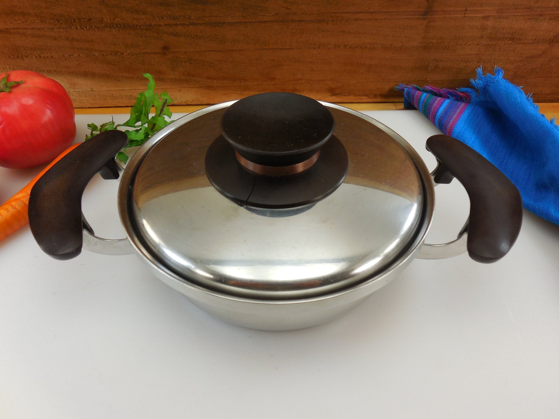Vintage Society Multi-Plex 1 Quart Sauce Pot Pans Stainless Steel With Lids  USA