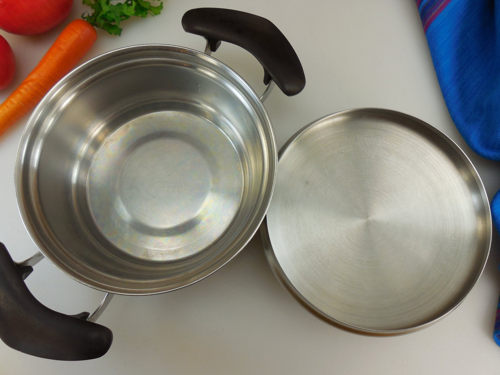Elegance USA - Thermium Multi-Plex Stainless Steel Double Handle Saucepan... cleaned