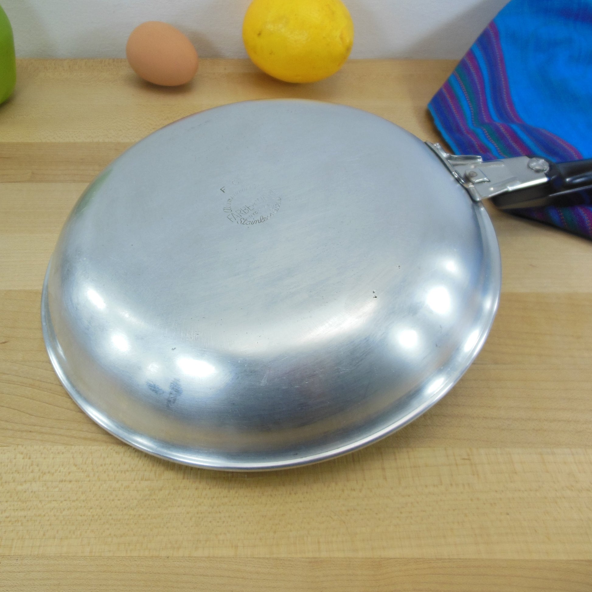 Farberware Omelet Chef Pan Skillet - Aluminum Clad Stainless 8" Used