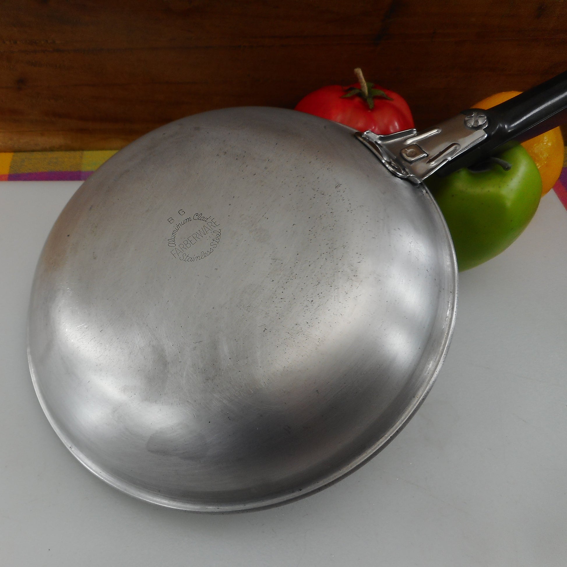 Farberware Omelet Chef Pan Skillet - Aluminum Clad Stainless 8" Vintage
