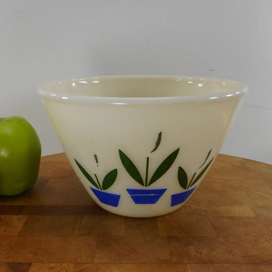 Fire King Tulip 3 Quart Glass Mixing Bowl - Worn Rustic Farmhouse