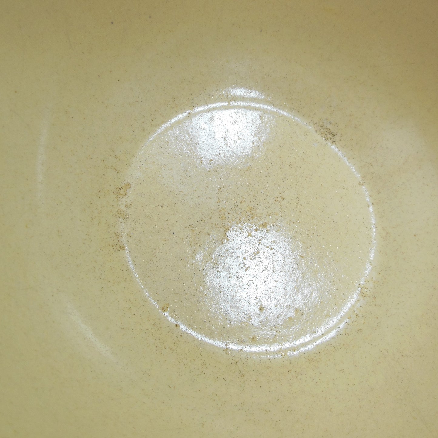 Floriware Art Pottery Tan Brown Stripe 8" Mixing Bowl Zanesville Used