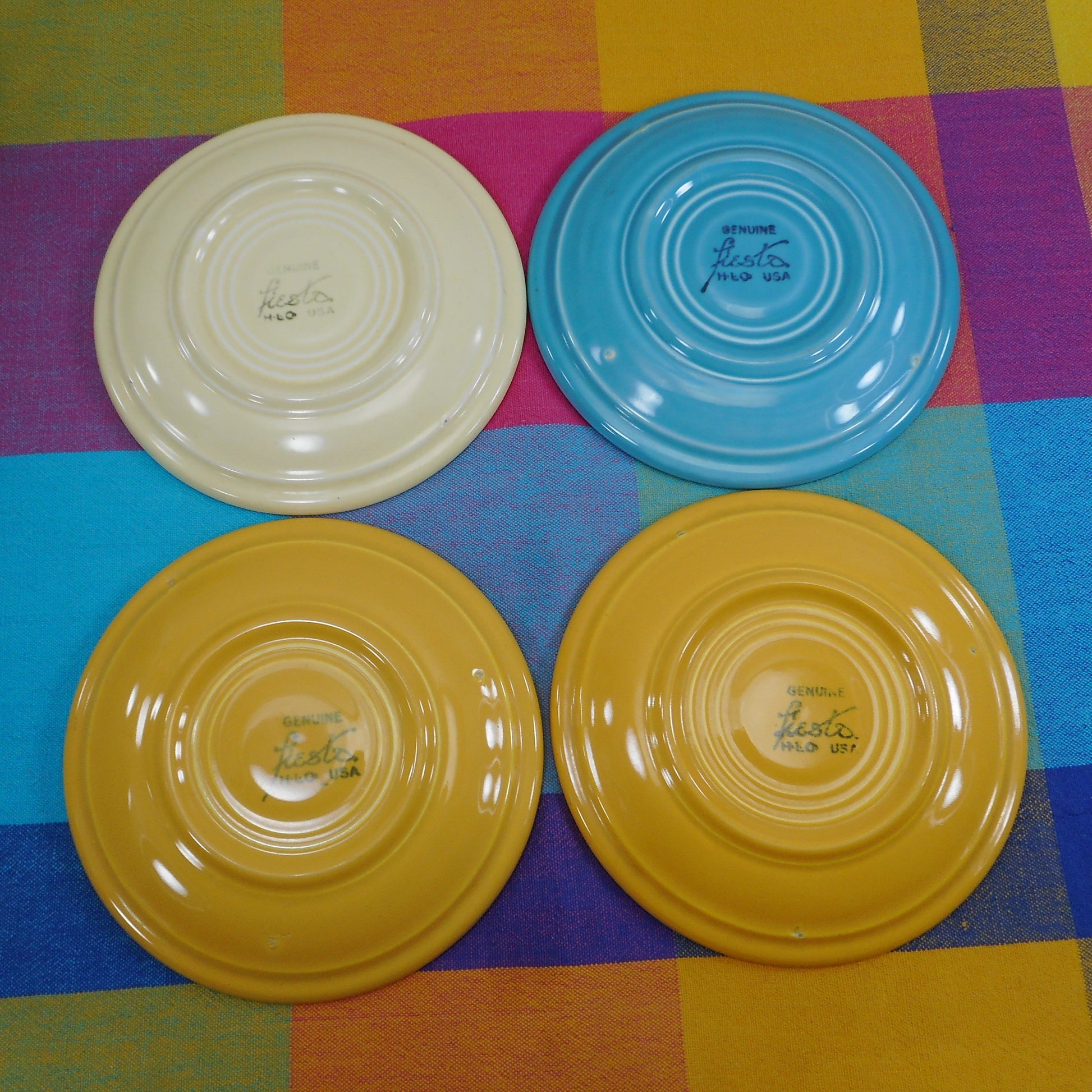 Fiestaware Genuine Vintage Saucer Plates 6-1/8" Yellow