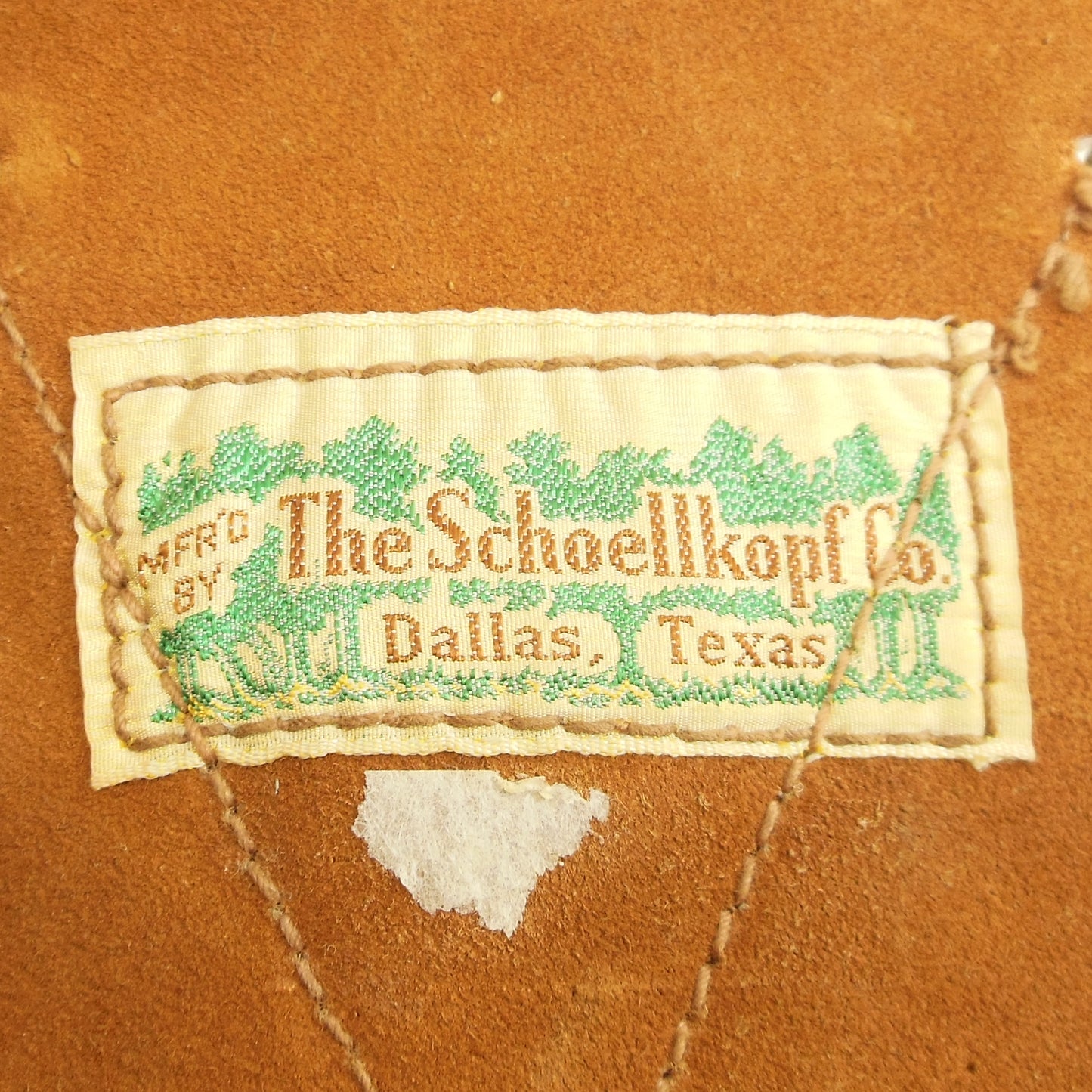Schoellkopf Co. Dallas 1950's Leather Child Cowgirl Outfit Vest Skirt Maker Label