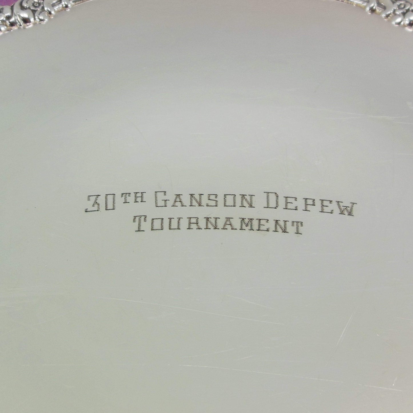 Rogers Bros. Heritage Silverplate Tray - 30th Ganson Depew Tournament Golf NY Vintage