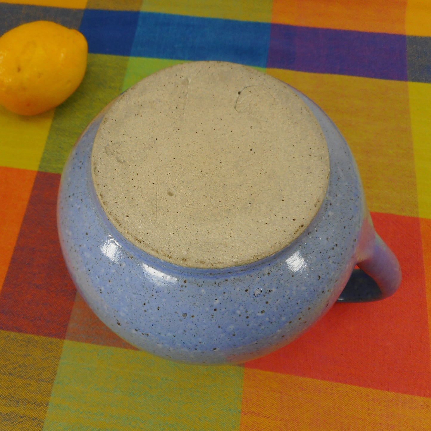 Devica Portugal Stoneware Pottery Blue Pitcher 6.5" Used